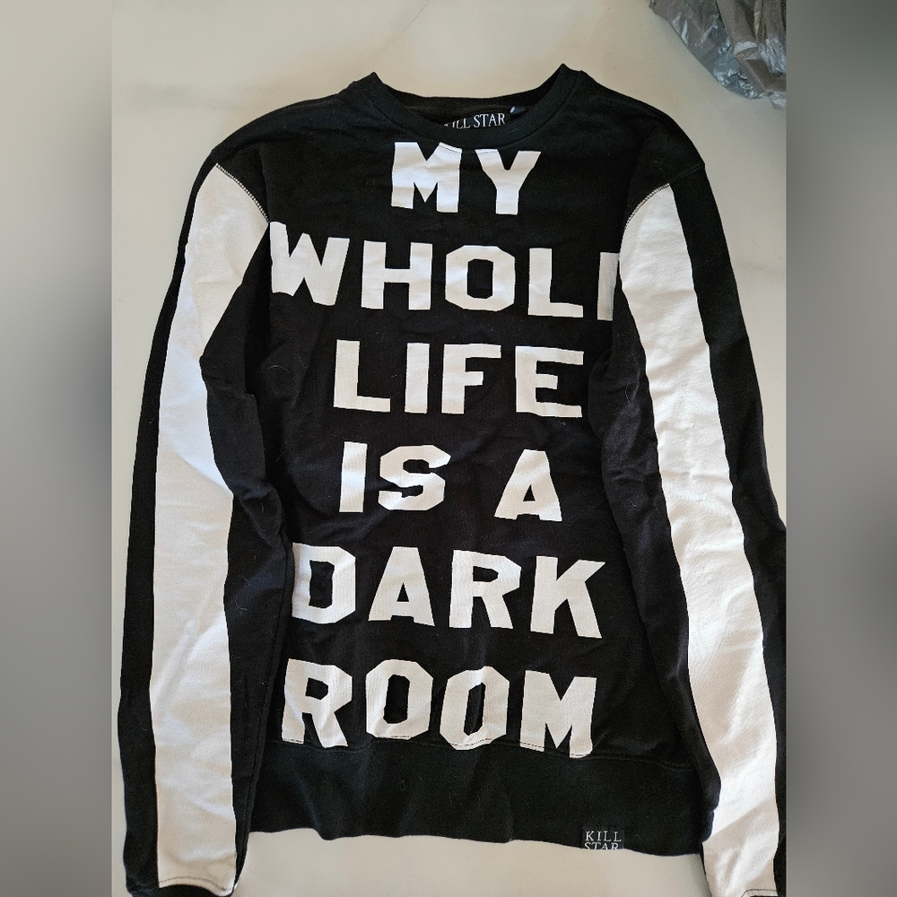 Killstar Black and White Statement Sweater